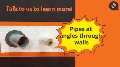 Angled Pipes Penetrating a Flexible or Rigid Wall