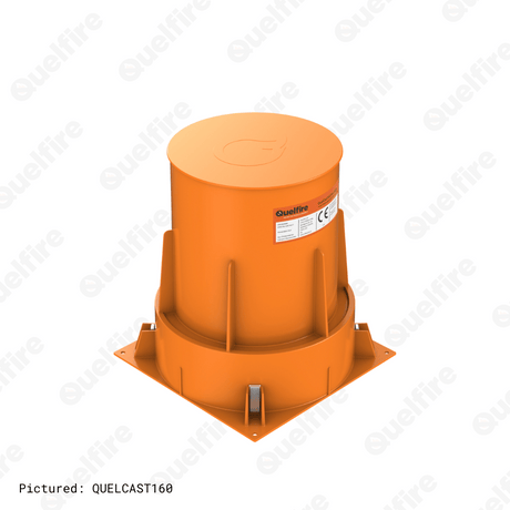 The QuelCast160 on a white background. The Quelfire logo is watermarked.