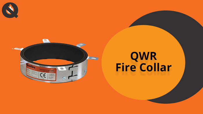 An orange background displaying the QWR Fire Collar, along with the text 'QWR Fire Collar'.