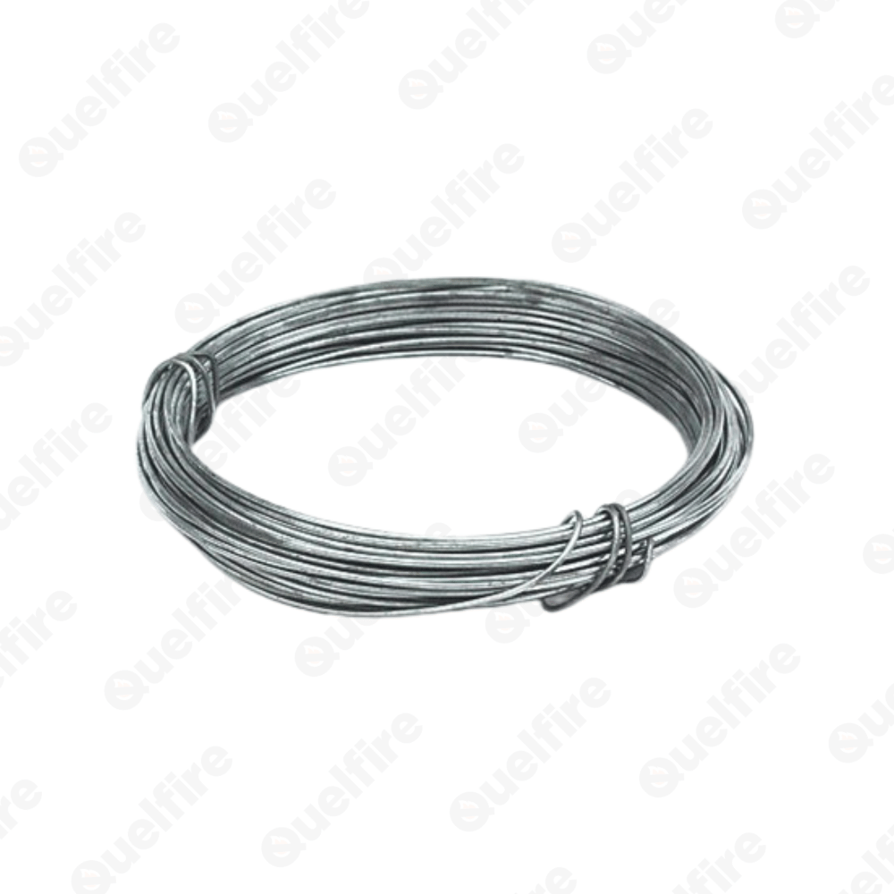 Silver steel wire on a white background. The Quelfire logo is watermarked.