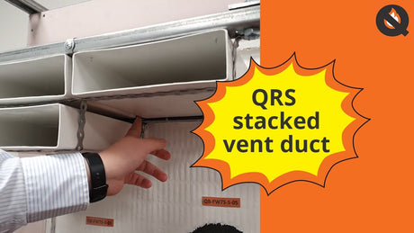 Stacked Vent Duct Detail with QRS Fire Sleeve