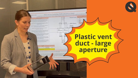 Plastic Vent Duct Penetrating a Flexible Wall (75mm or Thicker)