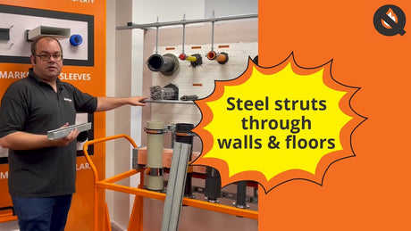 Steel Struts Through Walls and Floors
