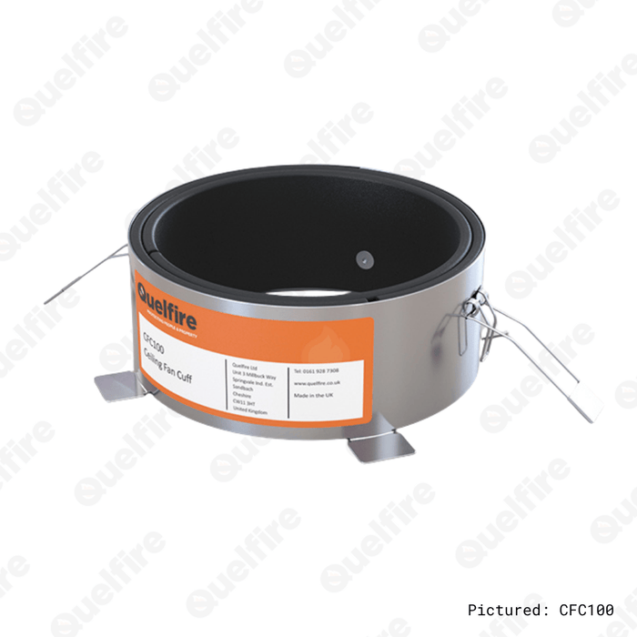 The Quelfire CFC100 pictured on a white background. The Quelfire logo is watermarked. 