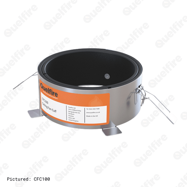 The Quelfire CFC100 pictured on a white background. The Quelfire logo is watermarked. 