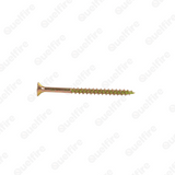 A bronze multi-purpose screw on a white background. The Quelfire logo is watermarked. 