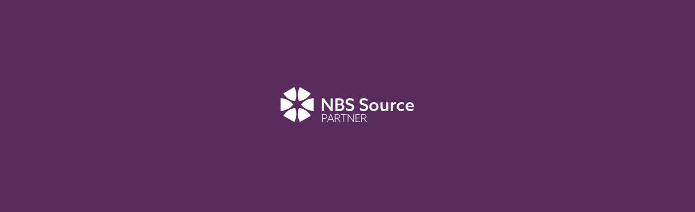 NBS Source logo on a purple background