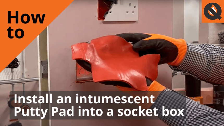Socket Intumescent Layer Firestop Acoustic Intumescent Putty Pad | Quelfire