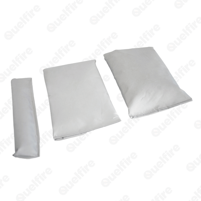 Grey QFP QuelStop Intumescent Fire Pillows - supplied in three different sizes.
