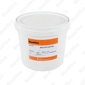 Quelfire QSC ablative coating 5kg tub on a watermarked background with Quelfire.