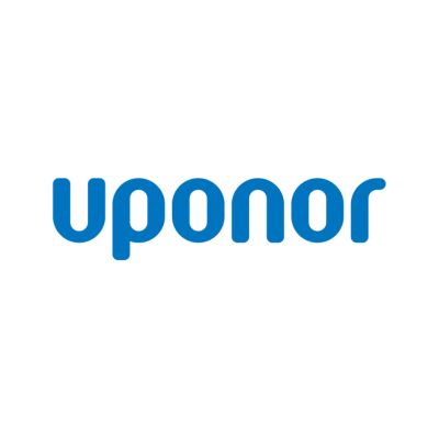 Uponor logo in blue on a white background