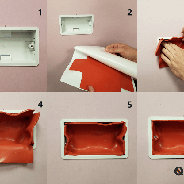 How to install an Intumescent Putty Pad in an Electronic Socket Box