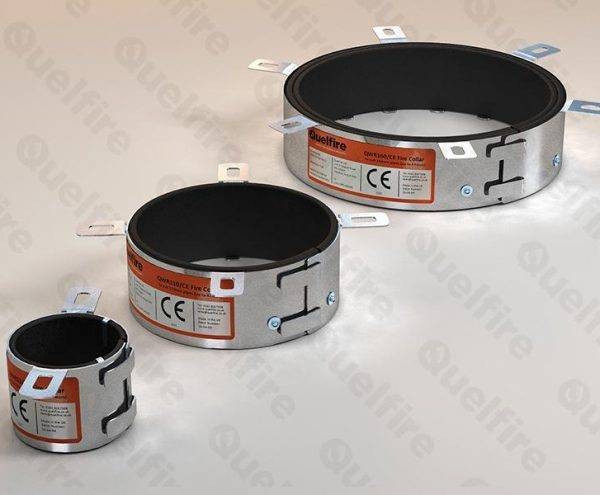 QWR CE Marked Intumescent Fire Collars for plastic pipes